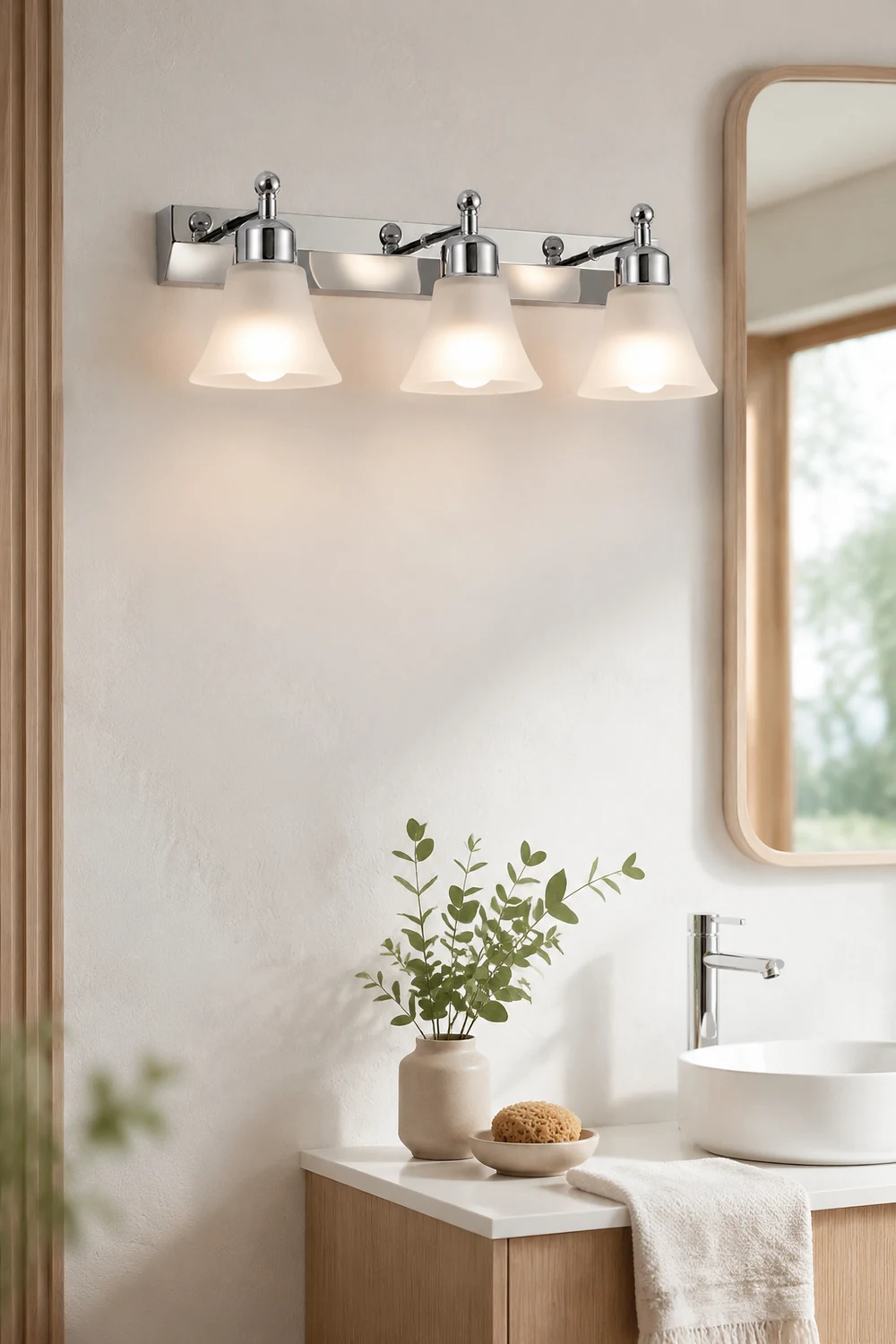 Leigh Nordic Flower Shaped Steel&Glass Bedroom Wall Lamps, Sliver - Lumpaz
