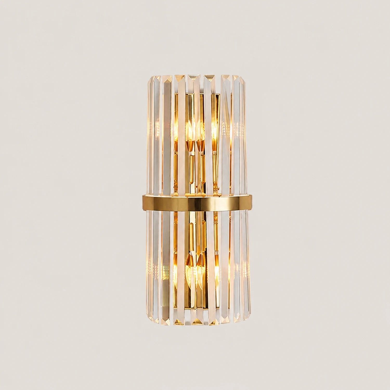 Kristy Luxury Gold Crystal Bedroom Bedside Wall Lamp - Lumpaz