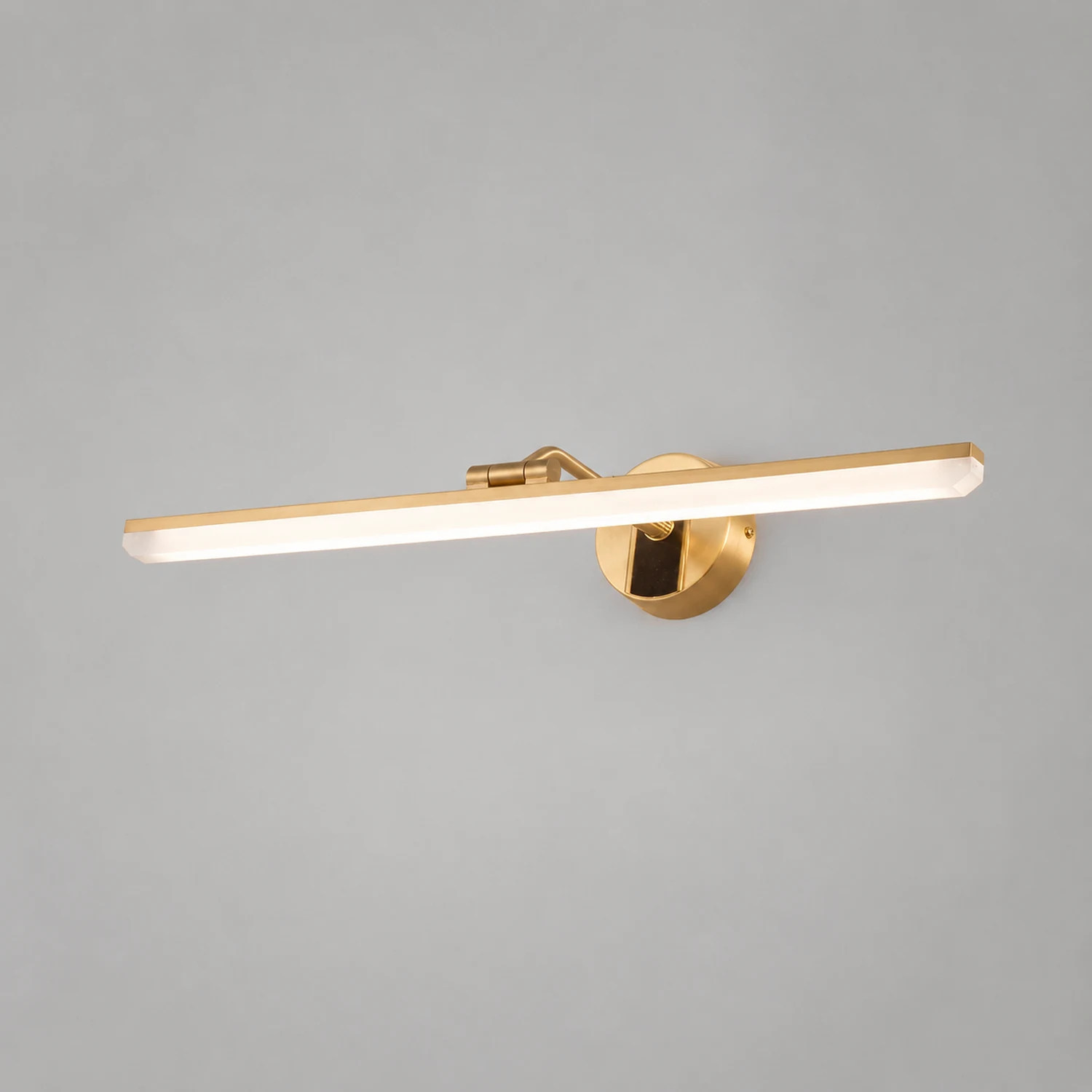 Leigh Industrial Linear Vanity Wall Lamp, Black/Brass, Bathroom - Lumpaz
