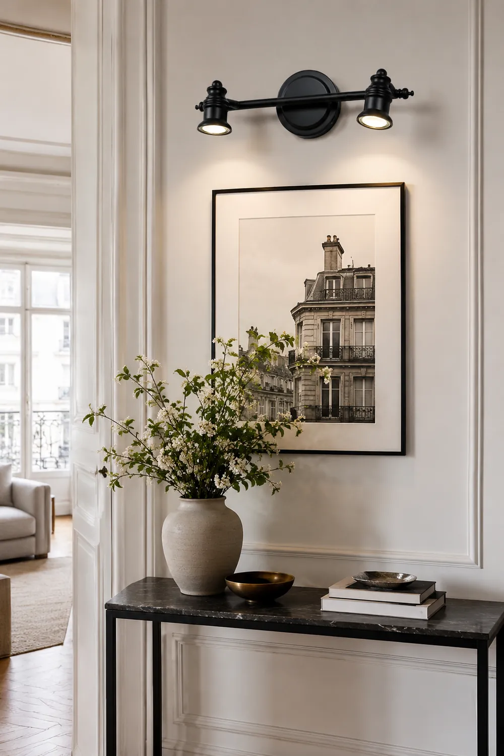 Alessio Modern Bell-shaped Metal Wall Lamp, Black - Lumpaz