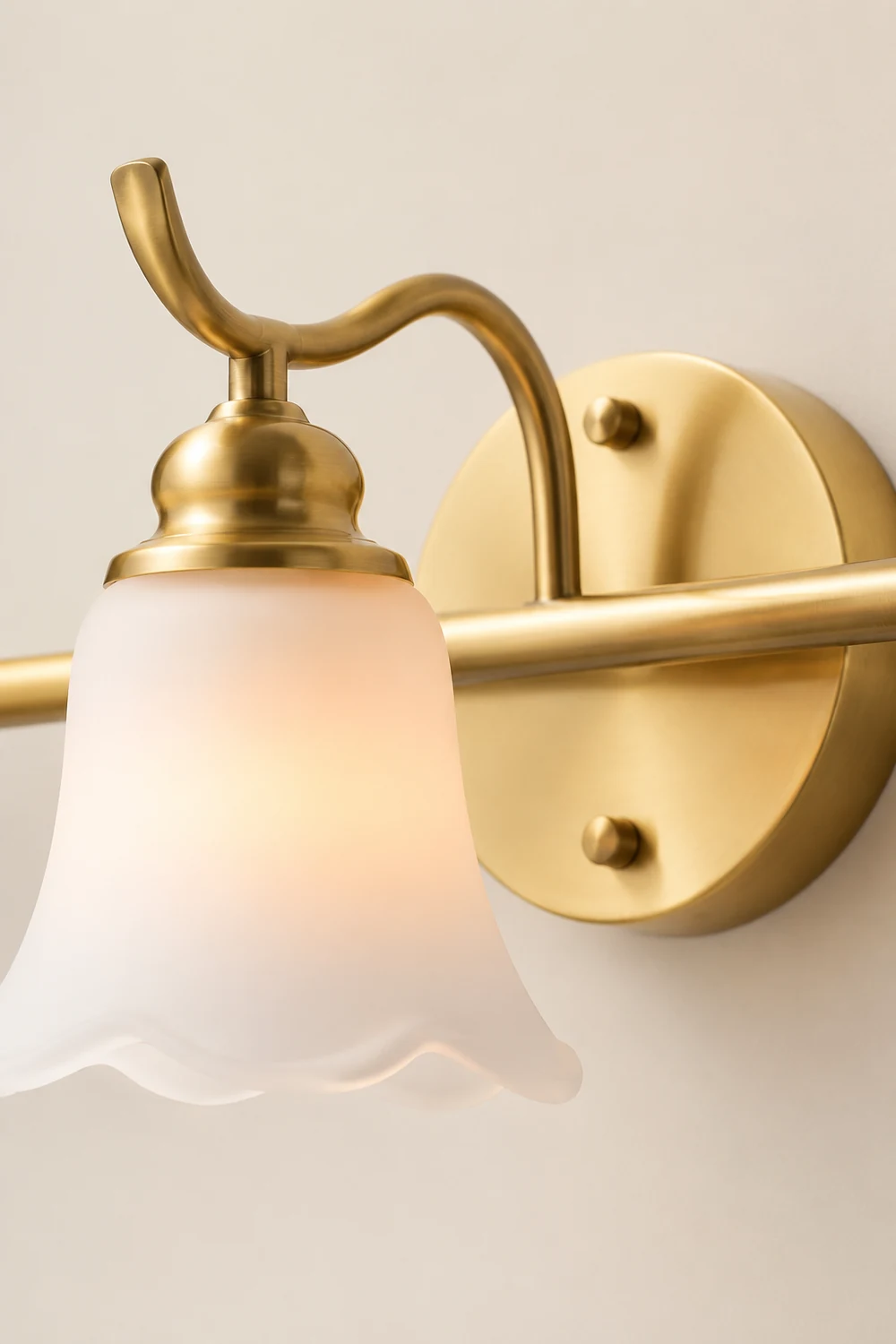 Félicie Vintage Flower Shaped Metal&Glass Lamp Wall, Gold - Lumpaz