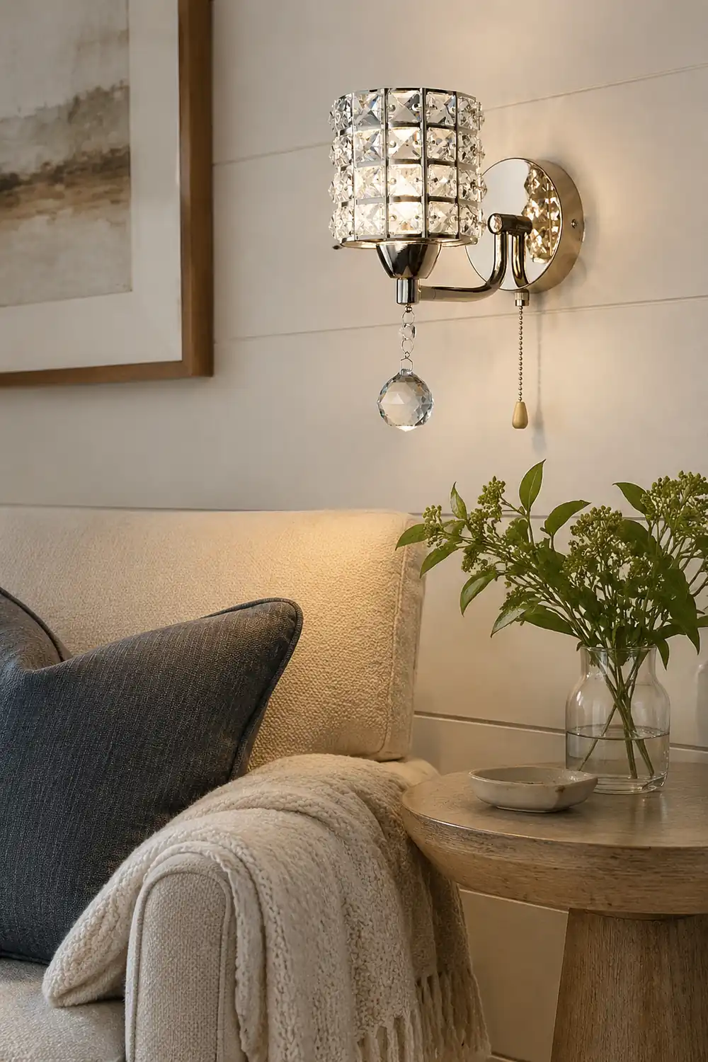 Kristy Vintage Cylinder Metal Bedside Wall Lamp, Gold/Chrome - Lumpaz