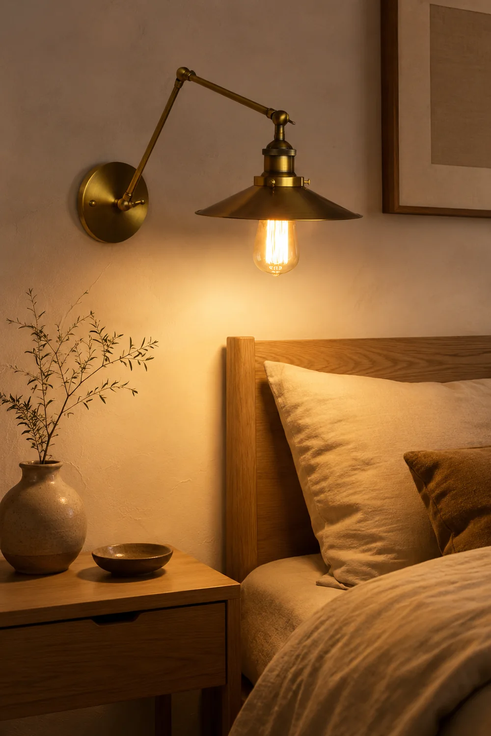 Alessio Vintage Adjustable Wall Lamp, Bedroom - Lumpaz