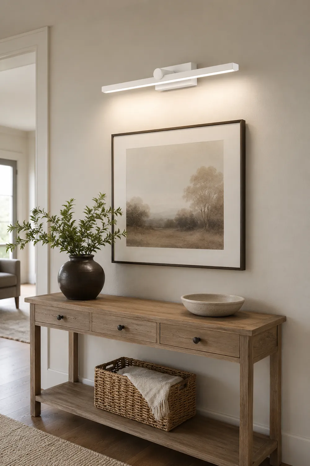 Edge Minimalist Linear Led Vanity Wall Lamp, White, Bathroom - Lumpaz