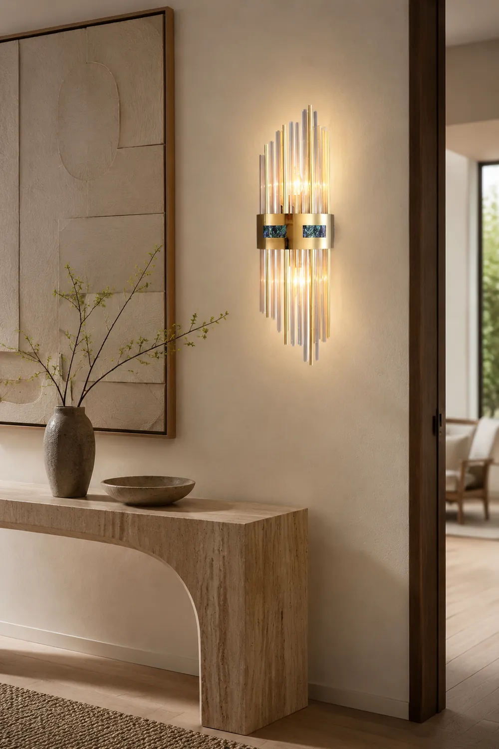 Crystal Wall Lamp Bedside Lamp, ∅18CM Bedroom/Living Room - Lumpaz