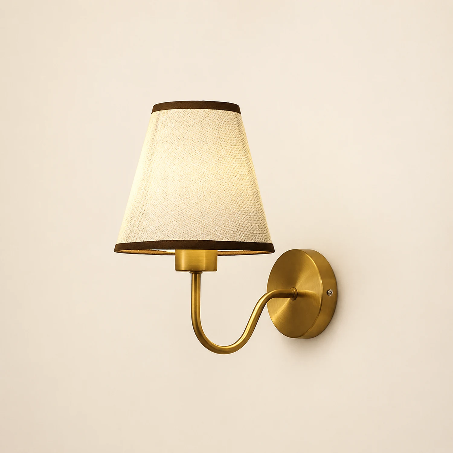 Eryn Nordic Fabric Metal Vanity Wall Lamp, Black/White/Coffee/Flaxen - Lumpaz