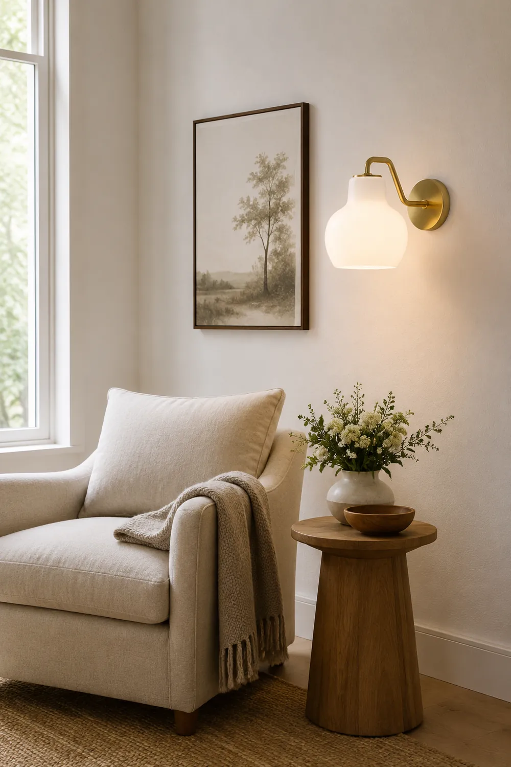 Hailie Vintage Dome LED Metal/Glass Wall Lamp For Mirror, White - Lumpaz