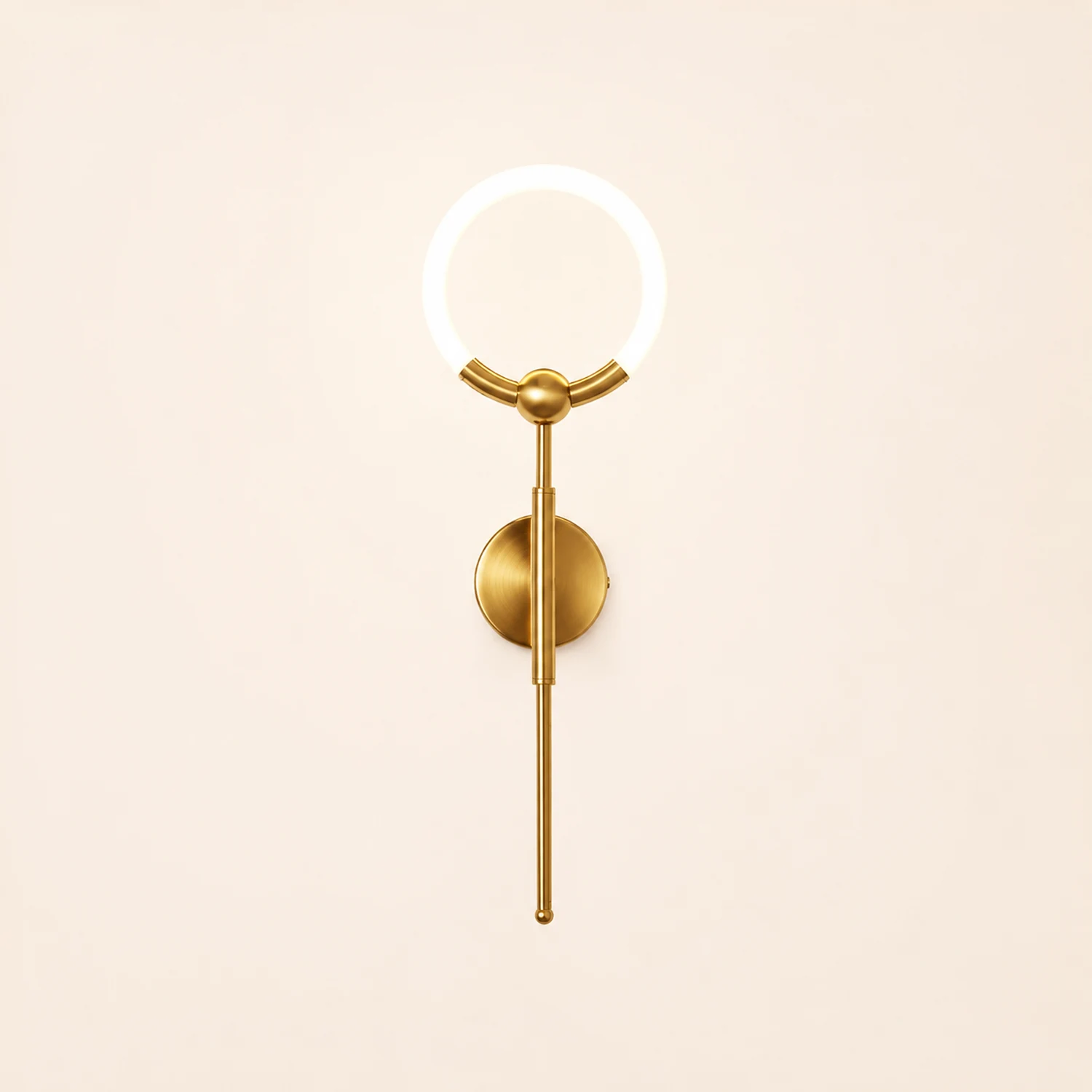 Arisha Modern Ring Vanity Wall Lamp, Black/Gold, Bathroom - Lumpaz