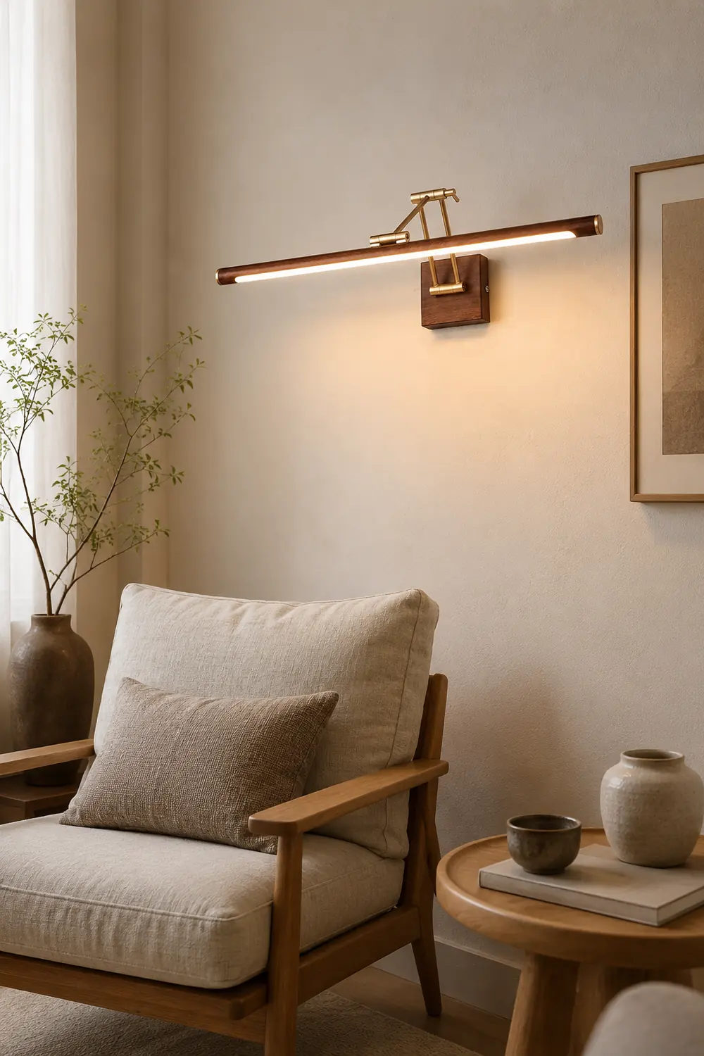 Ozawa Nordic Linear Adjustable Swing Arm Vanity Wall Lamp - Lumpaz