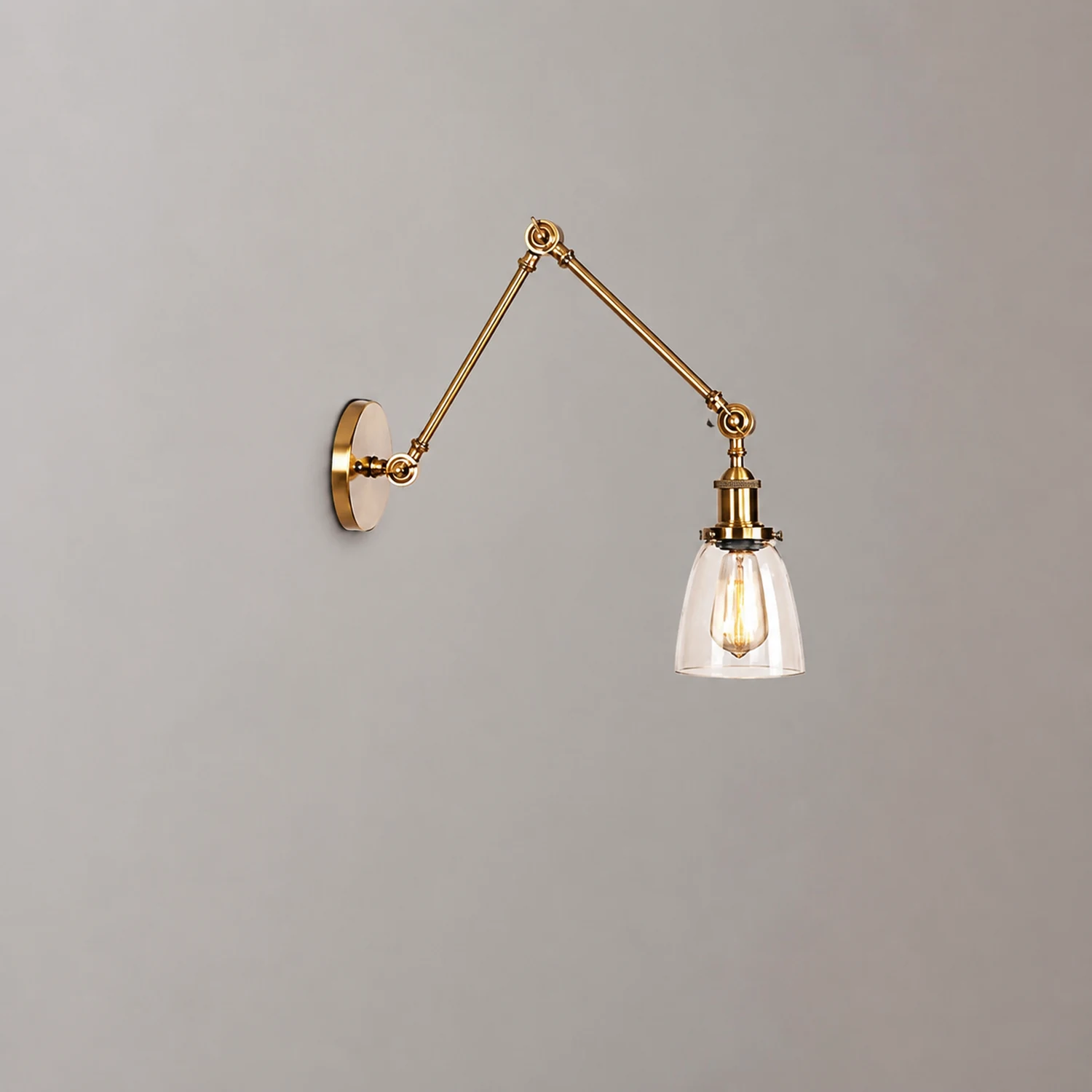 Alessio Wall Lamp Tapered, Modern, Glass/Metal Adjustable, 4 Color, Living Room - Lumpaz