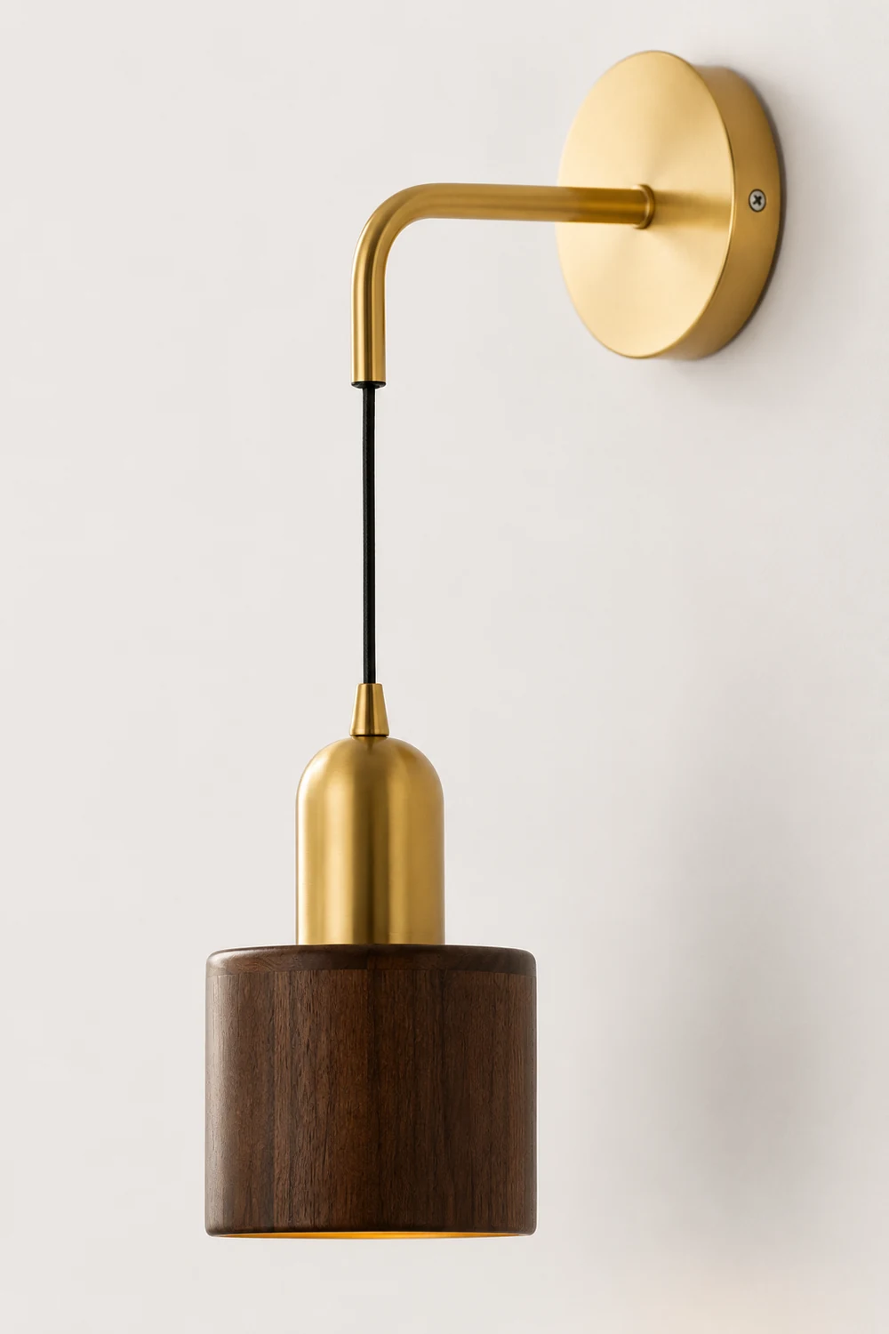 Ozawa Vintage Wooden Cylinder Wall Lamp - Lumpaz