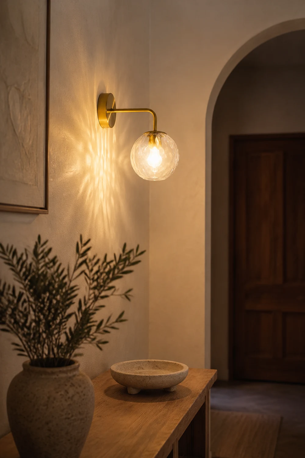 Valentina Vintage Clear Bubble Dresser Wall Lamp - Lumpaz