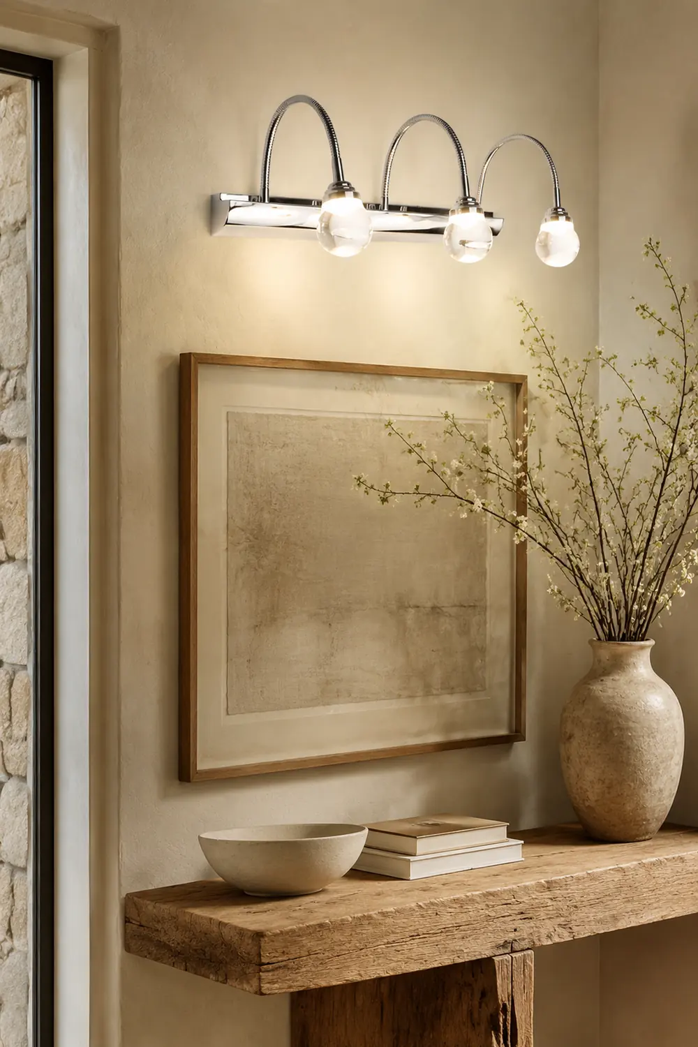 Leigh Modern Curve Around Steel/Acrylic Wall Lamp, White - Lumpaz