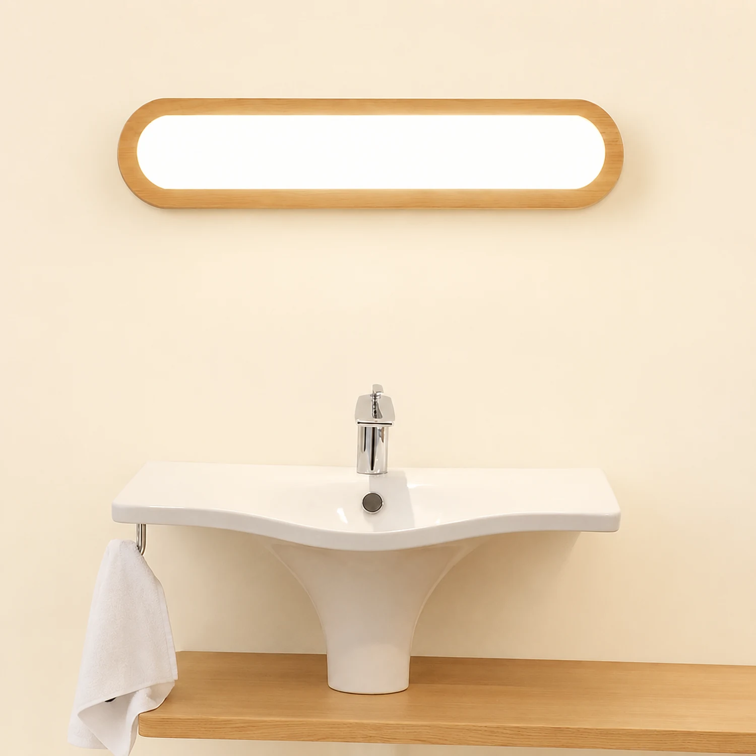 Ozawa Rectangular Wooden Energy Saving Oblong Wall Lamp - Lumpaz