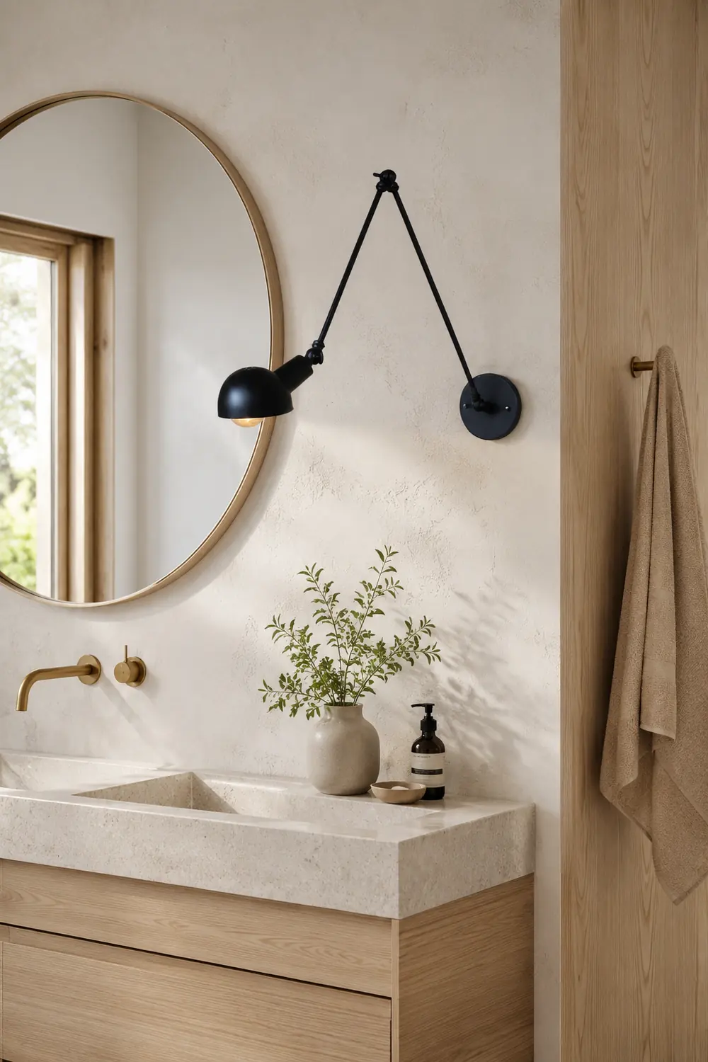 Brady Minimalist Adjustable Wall Lamp, Metal, Black, Bedroom - Lumpaz