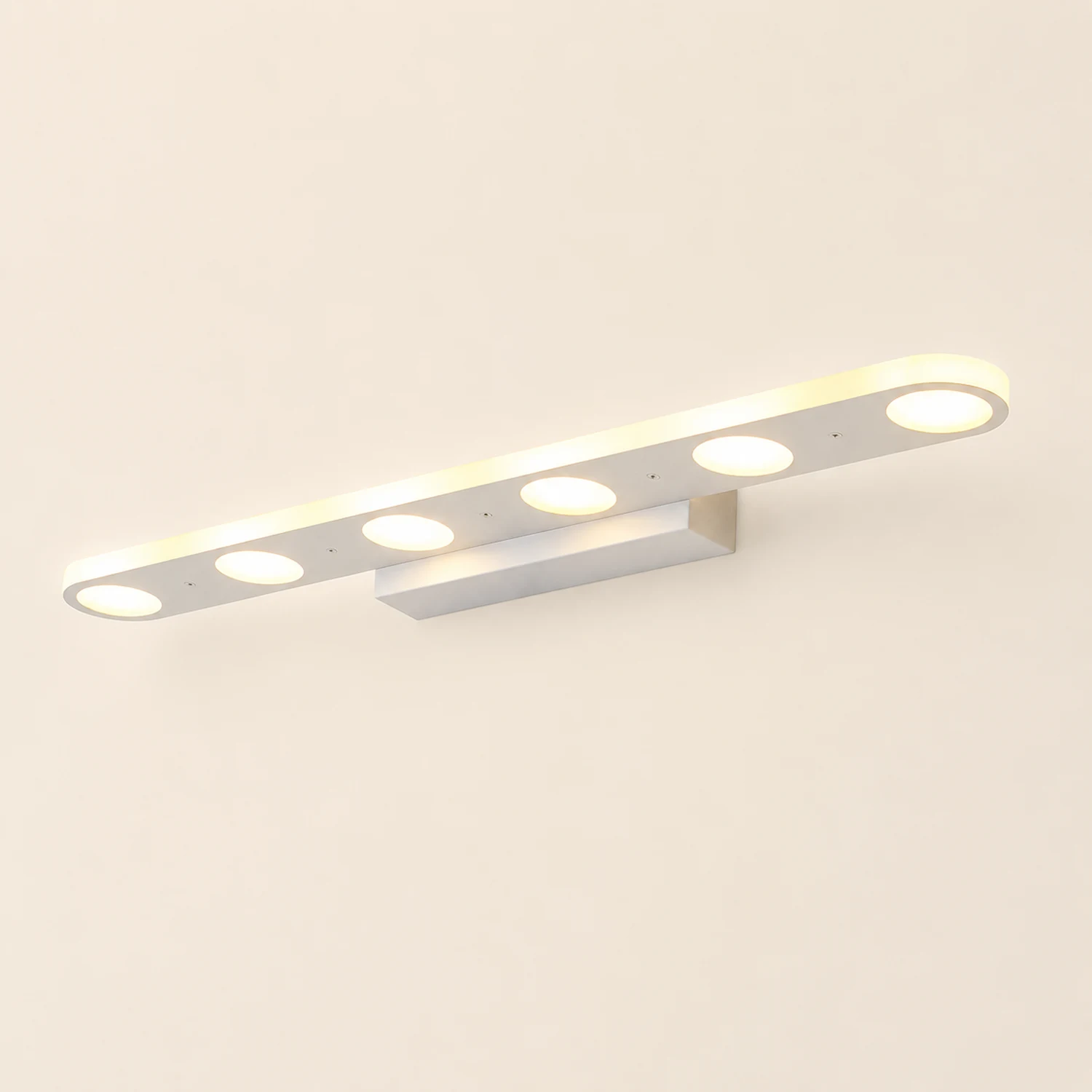 Leigh Modern Oval  Metal/Acrylic Bedroom Wall Lamp, White - Lumpaz