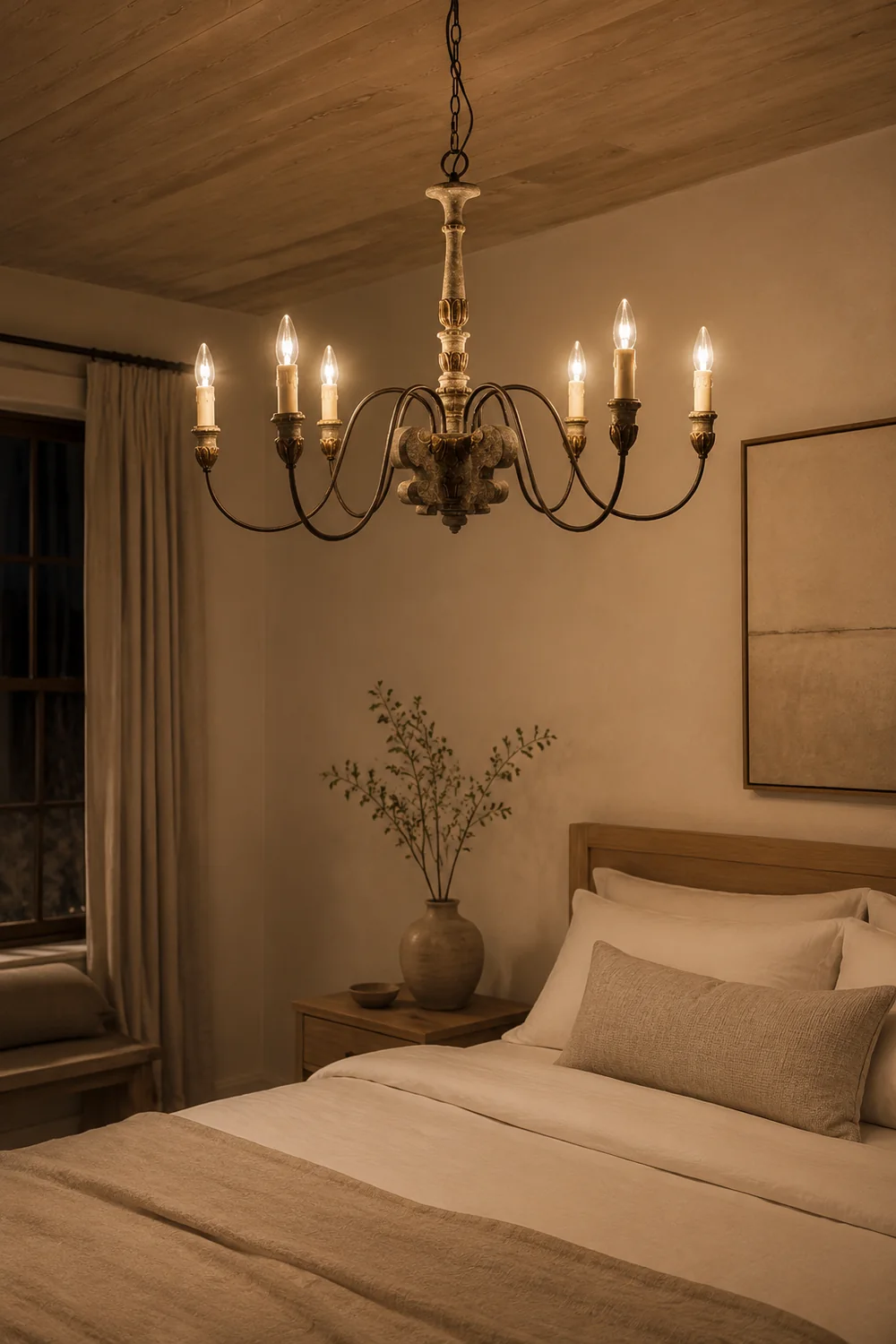 Silva Retro Design LED Chandelier Bronze Metal Living Room - Lumpaz