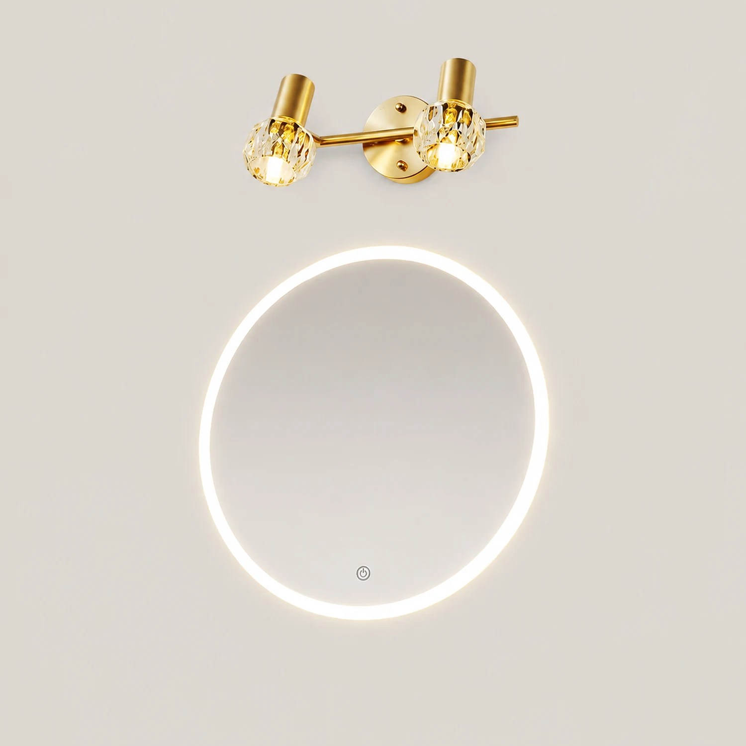 Kristy Luxury Globe Crystal Vanity Wall Lamp, 2/3 Light - Lumpaz