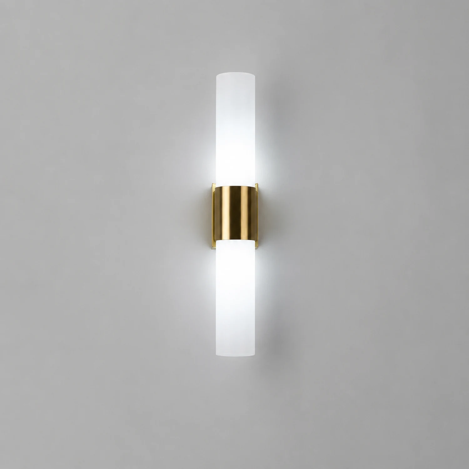Leigh Modern Double Headed Metal Glass Vanity Wall Lamp,  Black/Gold - Lumpaz