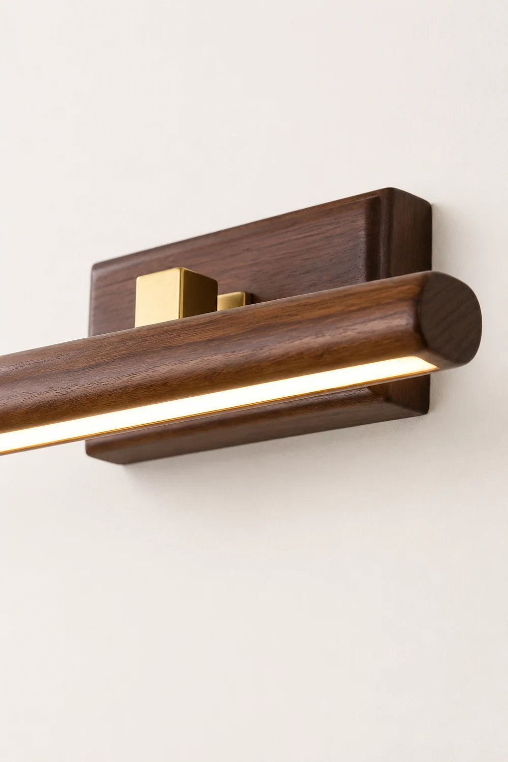 Ozawa Vanity Rotatable Mirror Front Vanity Wall Lamp, Wood - Lumpaz