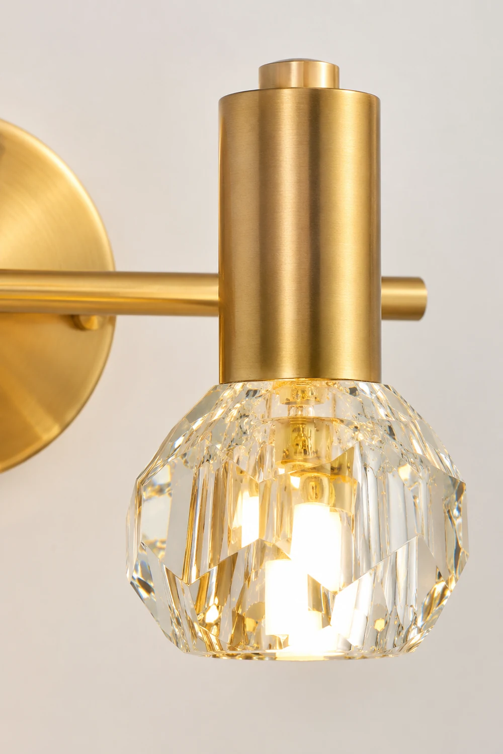 Kristy Luxury Globe Crystal Vanity Wall Lamp, 2/3 Light - Lumpaz