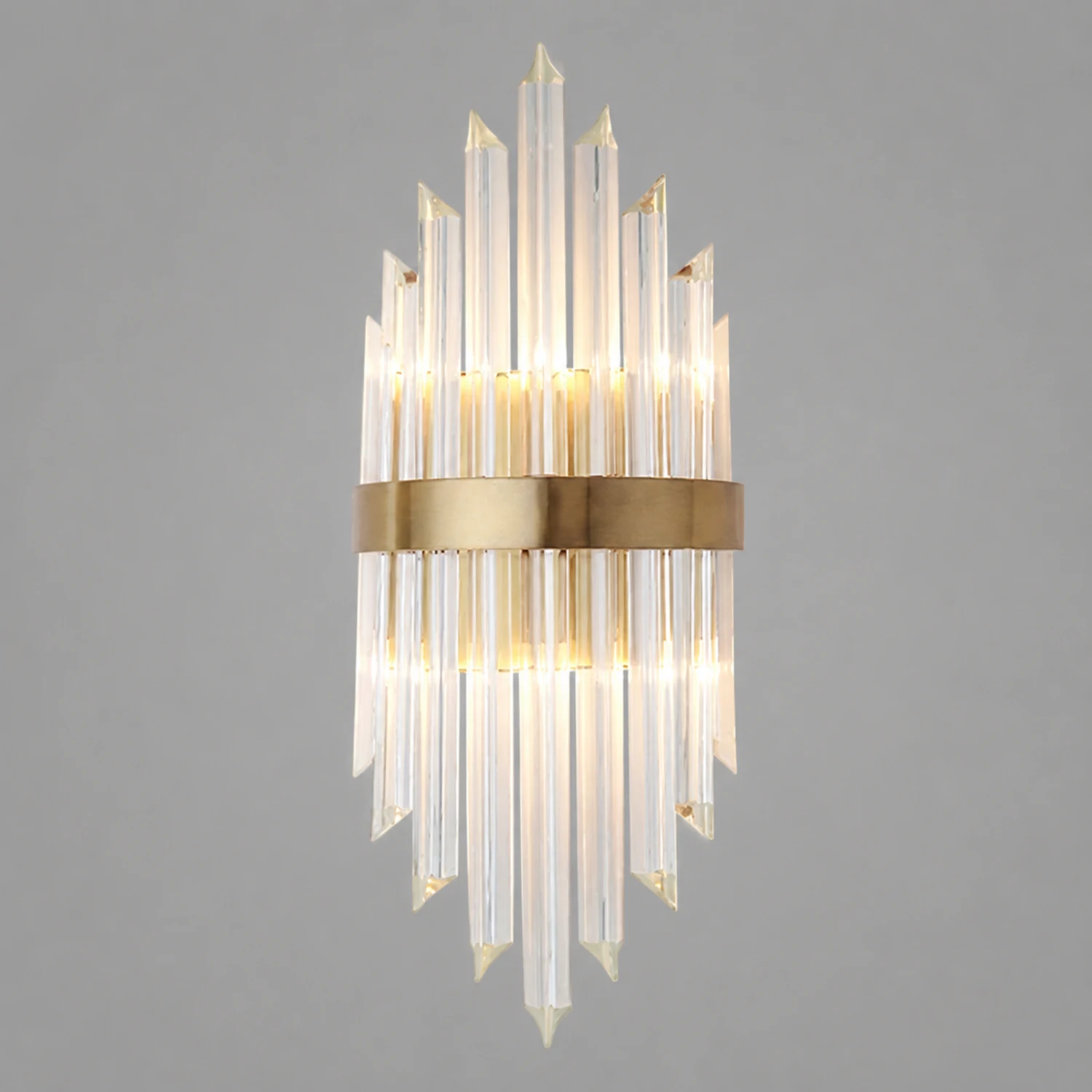 Kristy Luxury Gold Crystal Bedroom Bedside Wall Lamp - Lumpaz