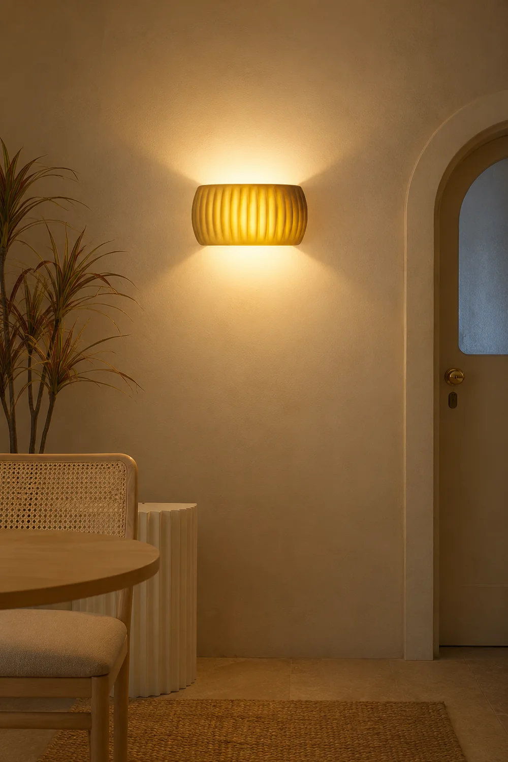 Hailie Modern LED Wall Lamp Orange/Green Metal/Resin Bedroom - Lumpaz