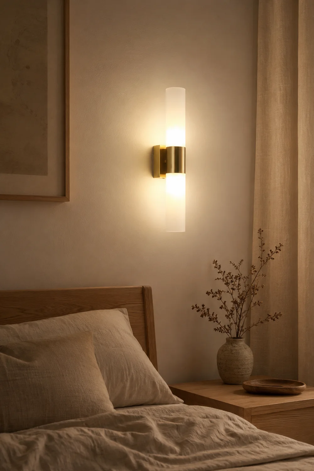 Leigh Modern Double Headed Metal Glass Vanity Wall Lamp,  Black/Gold - Lumpaz