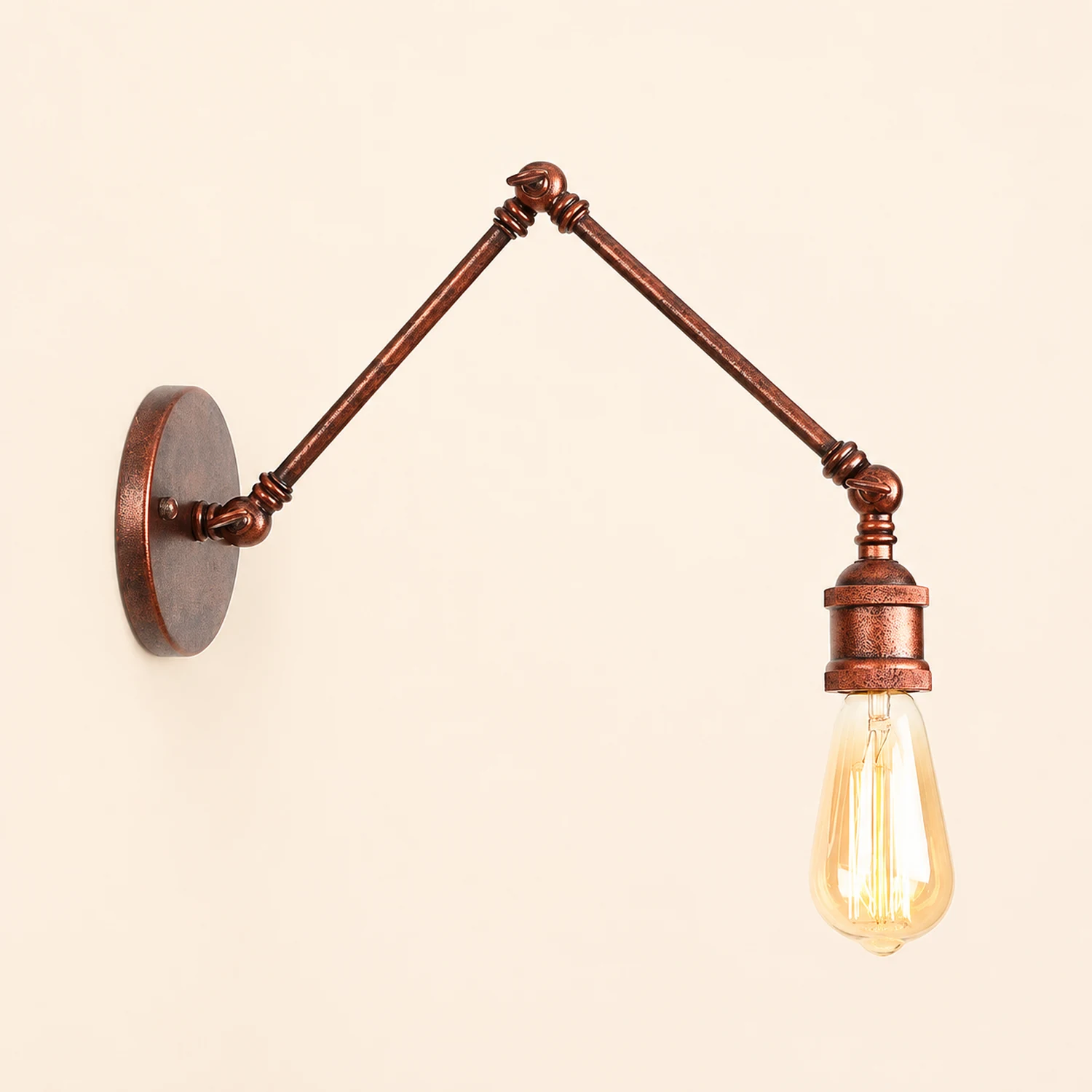 Brady Wall Lamp Minimalist, Tapered Adjustable Metal, 2-Color, Bedroom - Lumpaz