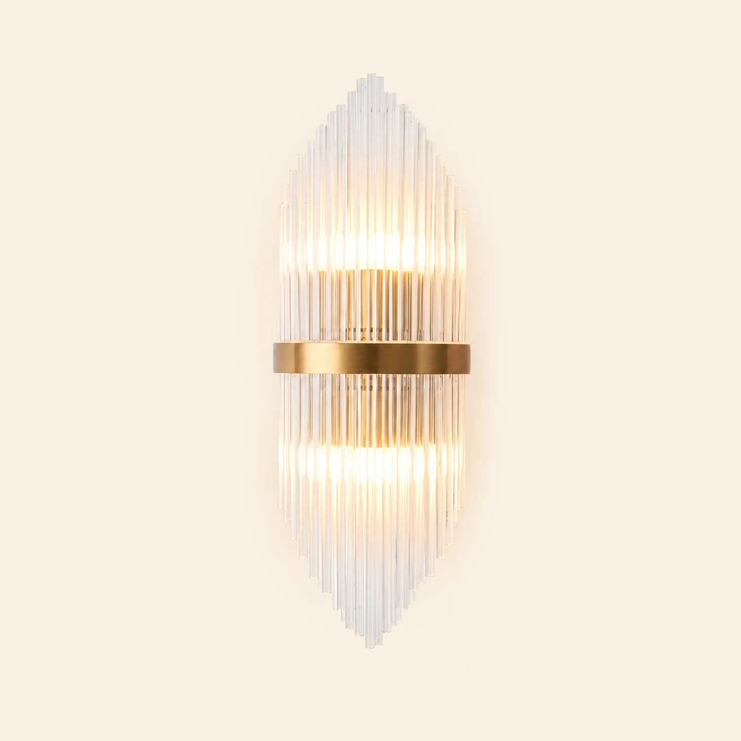 Kristy Luxury Gold Crystal Bedroom Bedside Wall Lamp - Lumpaz