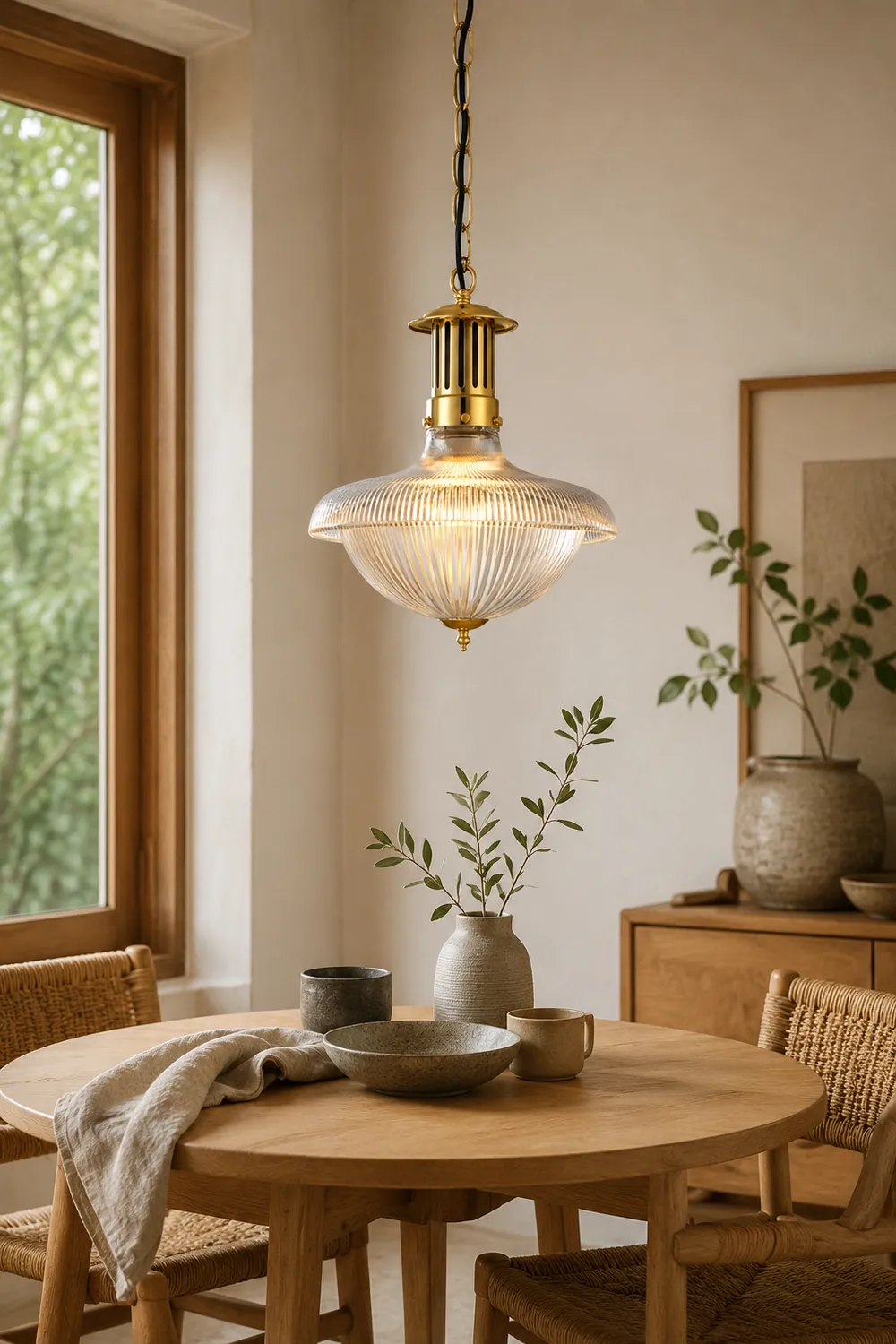 Alessio Vintage Industrial LED Pendant Light Glass Bedroom Kitchen - Lumpaz
