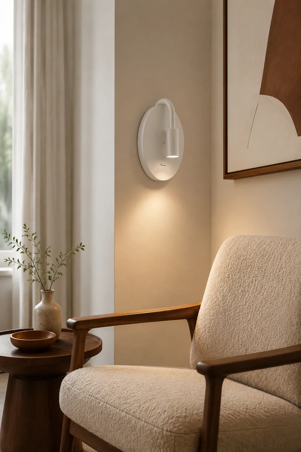 Cooley Wall Lamp Modern, Cylindrical Adjustable Arm Metal, 2-color, Bedroom - Lumpaz