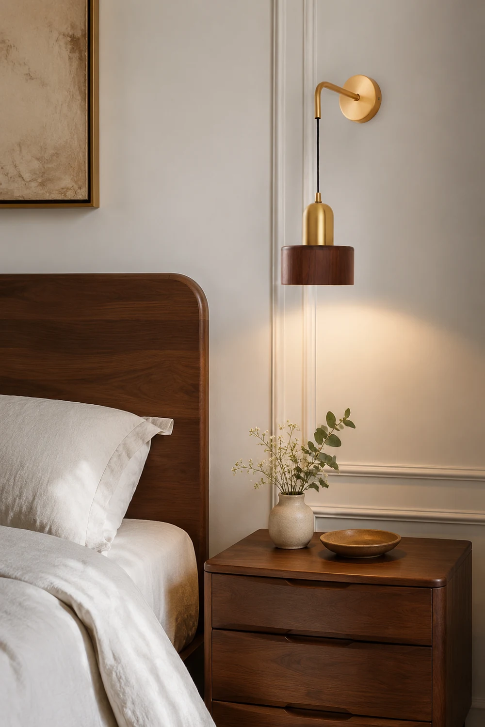 Ozawa Vintage Wooden Cylinder Wall Lamp - Lumpaz