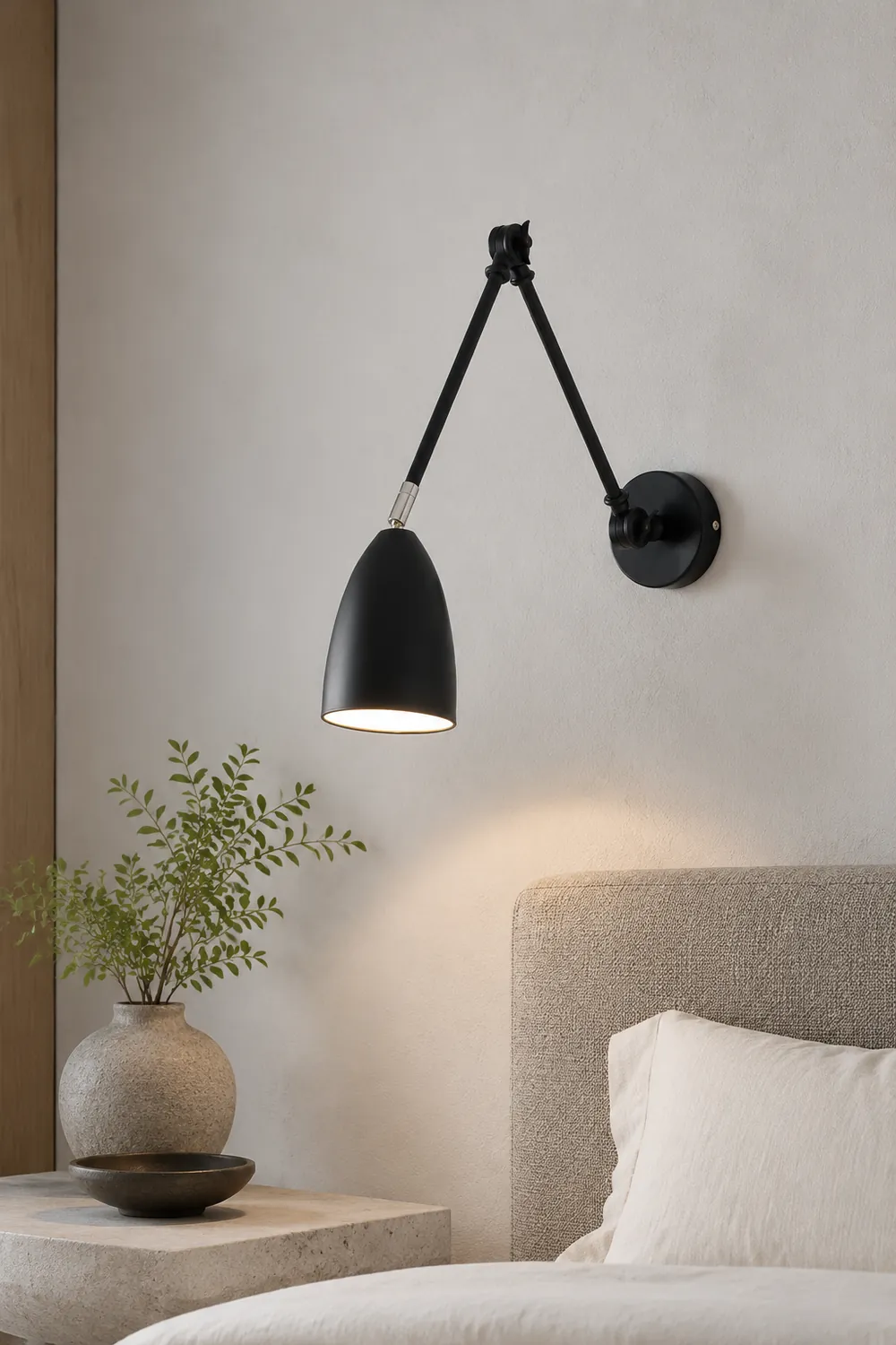 Brady Wall Lamp Minimalist/Modern, Adjustable Metal, 3 Color, Bedroom - Lumpaz