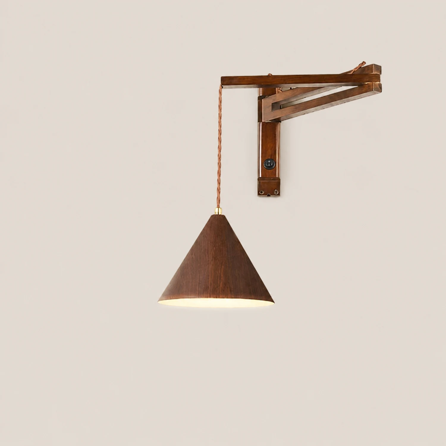 Ozawa Modern Adjustable Wall Lamp Wood/Metal 2 Color Bedroom - Lumpaz