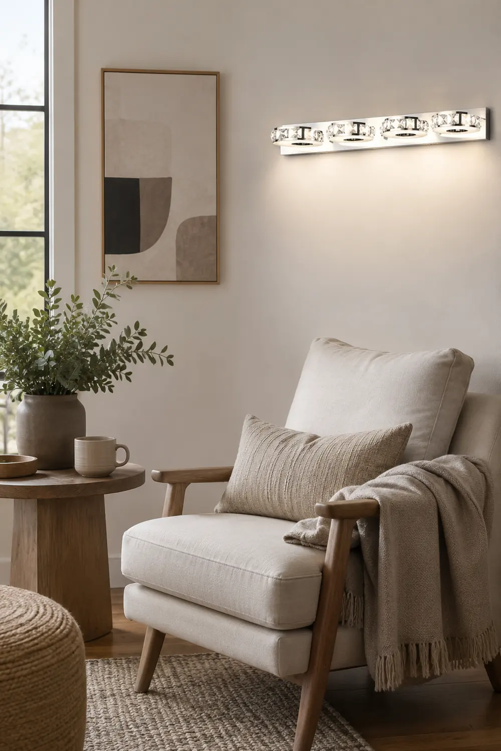 Kristy Mordern Cylindrical Metal Wall Lamp, Silver - Lumpaz