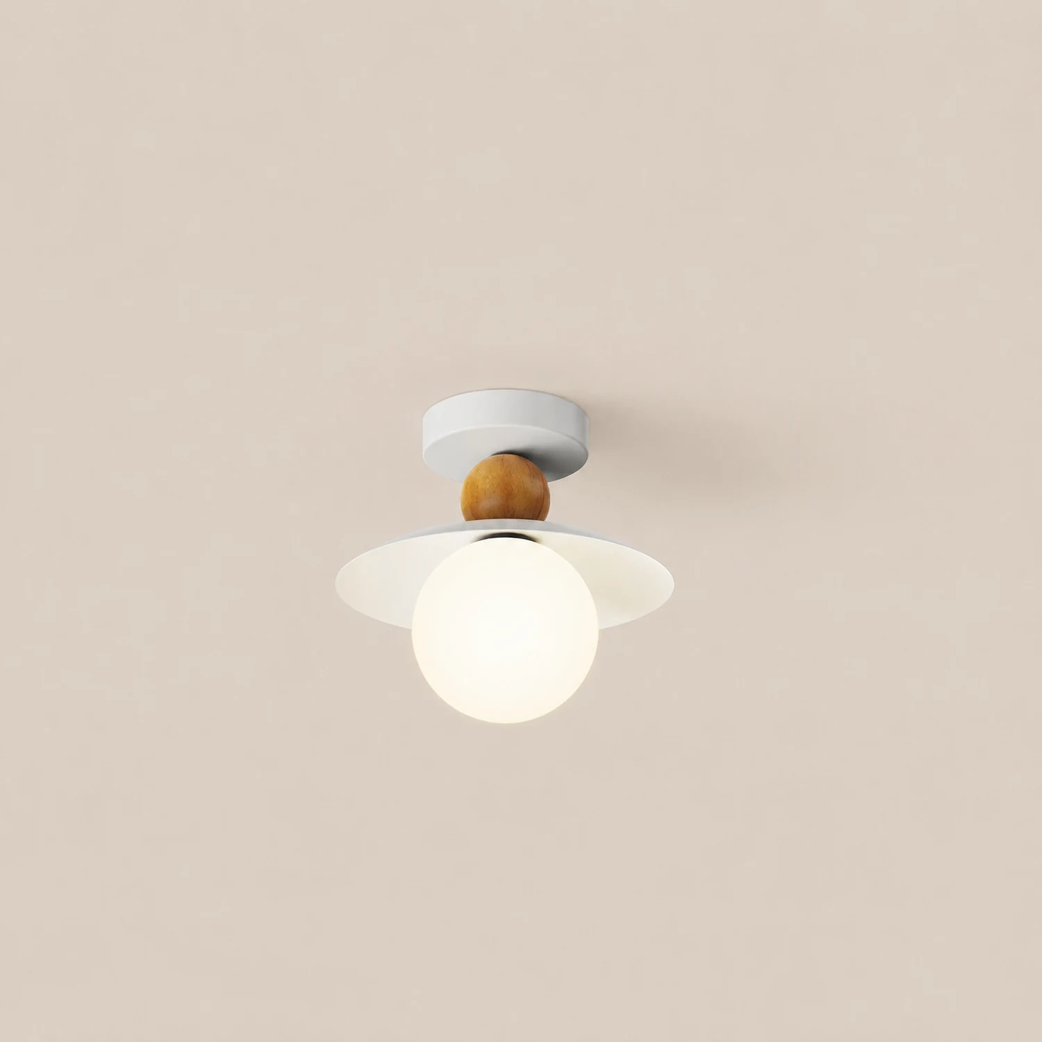 Hailie Modern LED Wall Lights/Ceiling Light Wood/Red Bedroom/Hallway/Living Room - Lumpaz