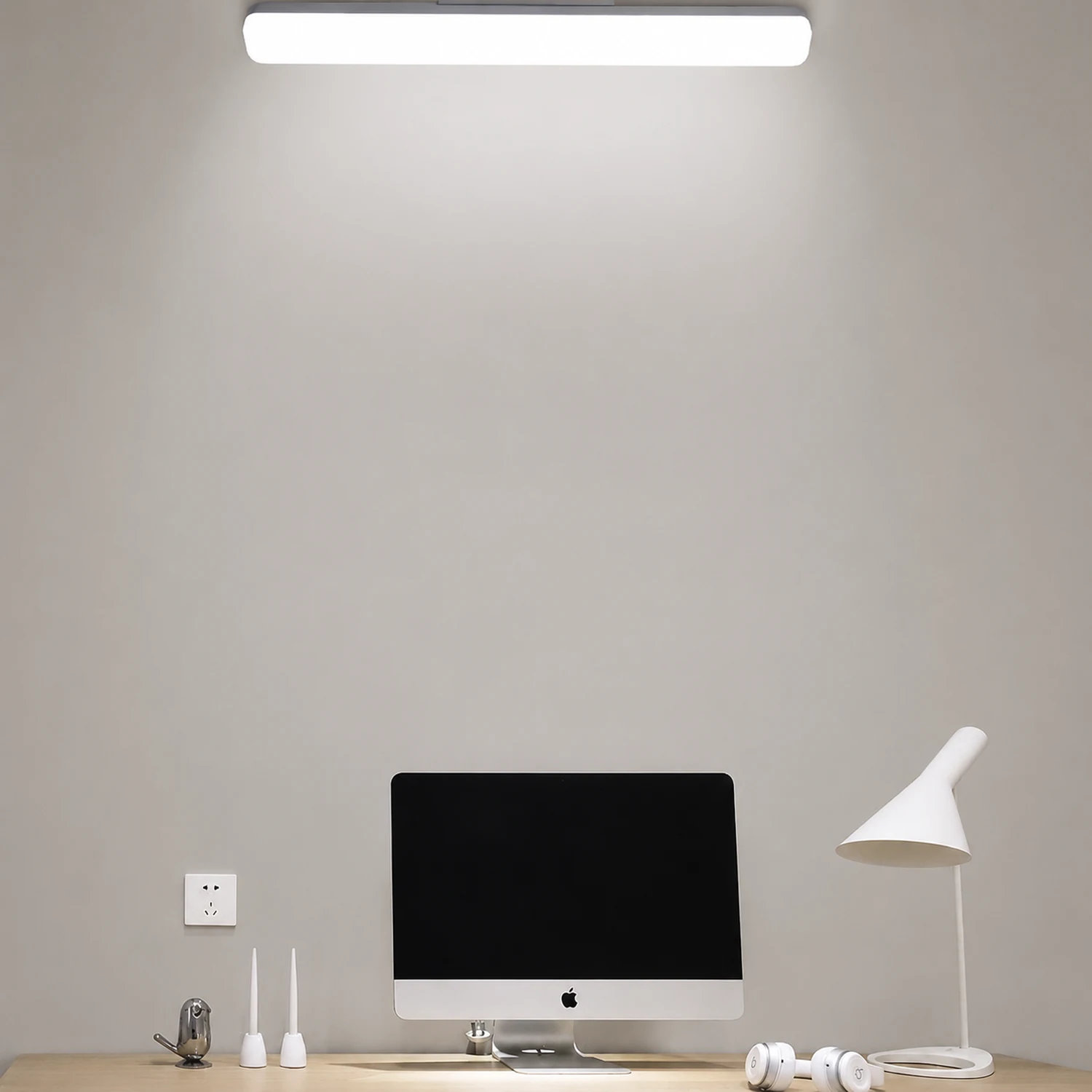 Edge Modern Rectangular Acrylic Modern Wall Lamp, White - Lumpaz