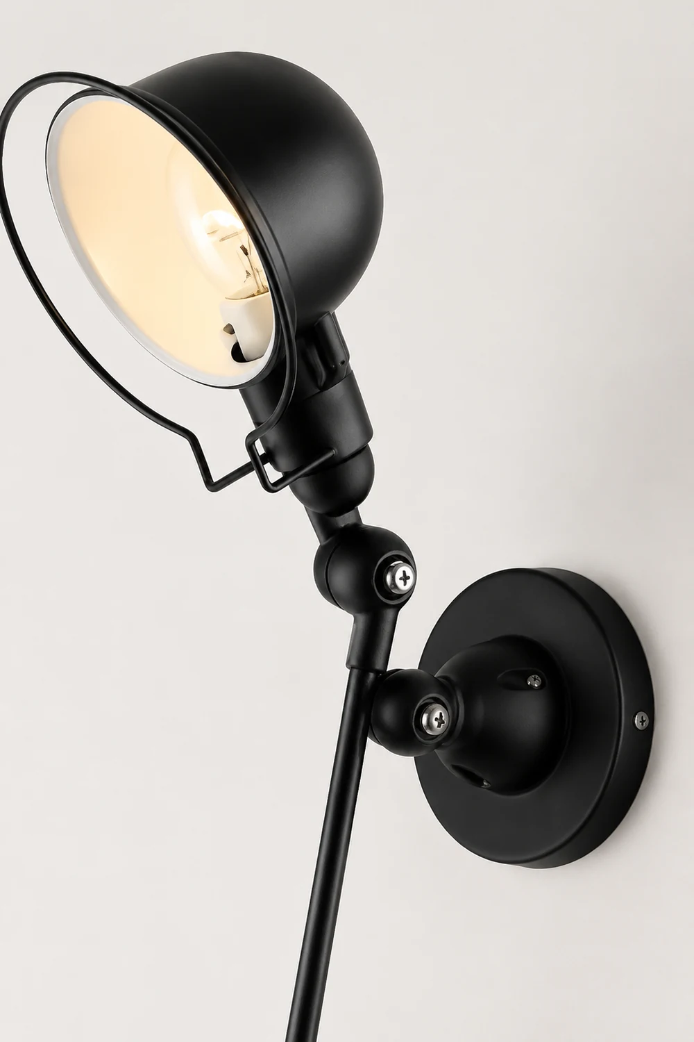 Brady Wall Lamp Bowl Circle Adjustable Metal, 2 Color, Living Room - Lumpaz