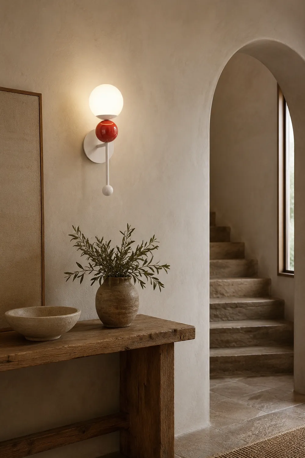 Hailie Modern LED Wall Lights/Ceiling Light Wood/Red Bedroom/Hallway/Living Room - Lumpaz