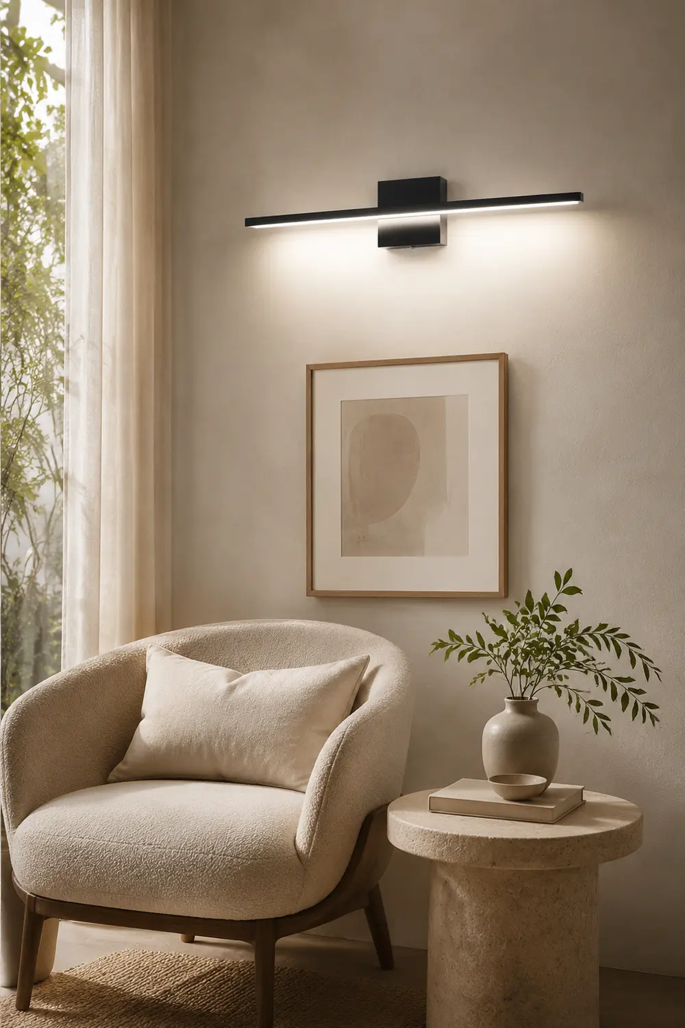 Edge Modern Linear/Square Mirror Front Vanity Metal LED Wall Lamp - Lumpaz