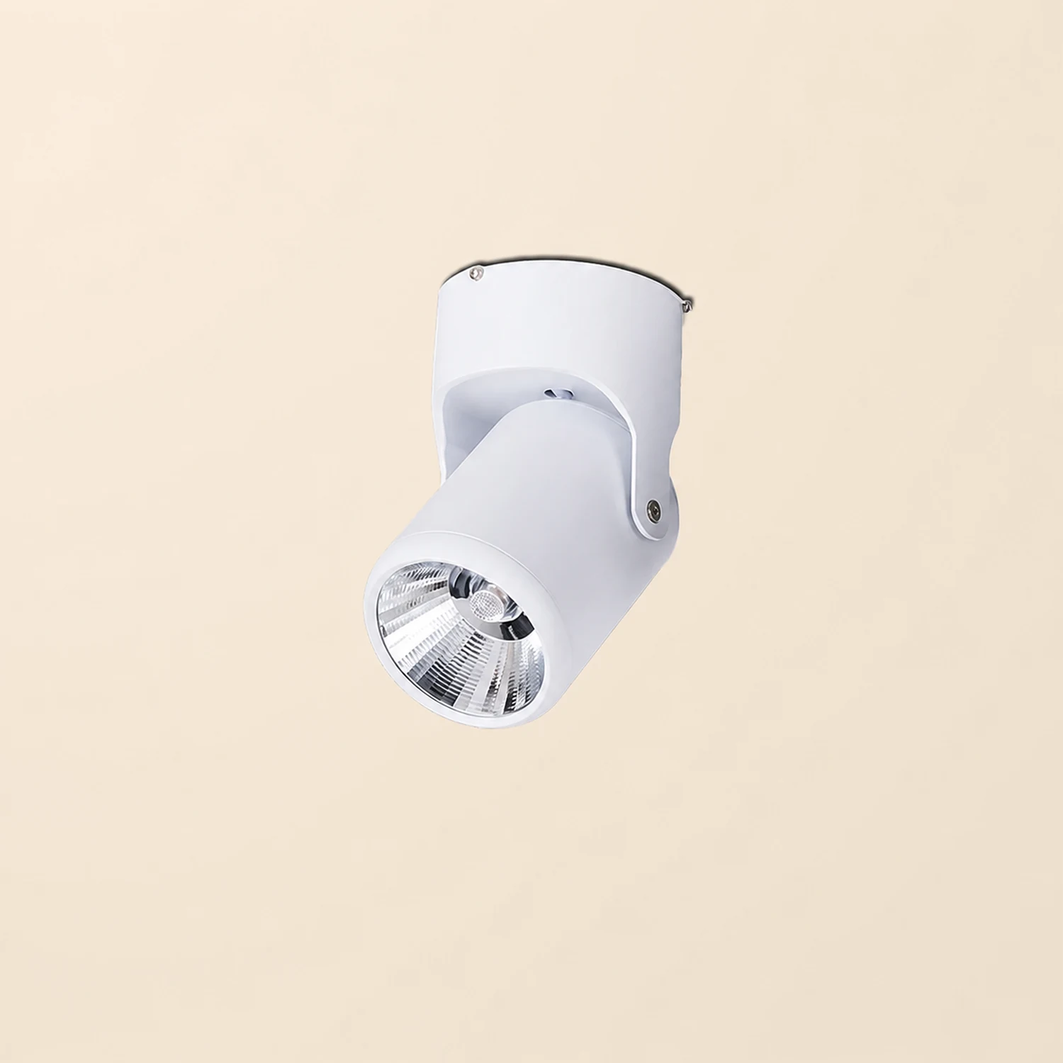 Novak Simple Rotatable Flush Mount Ceiling LED Spotlight, Black/White - Lumpaz
