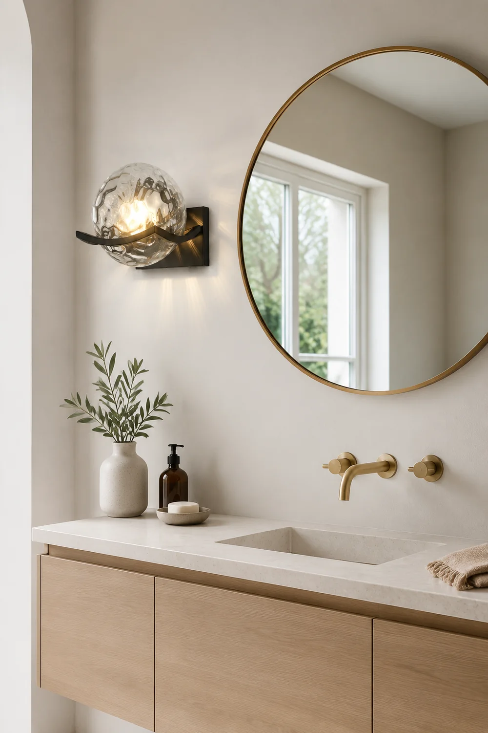 Valentina Vanity Modern Art Wall Lamp, Bathroom/Bedroom - Lumpaz