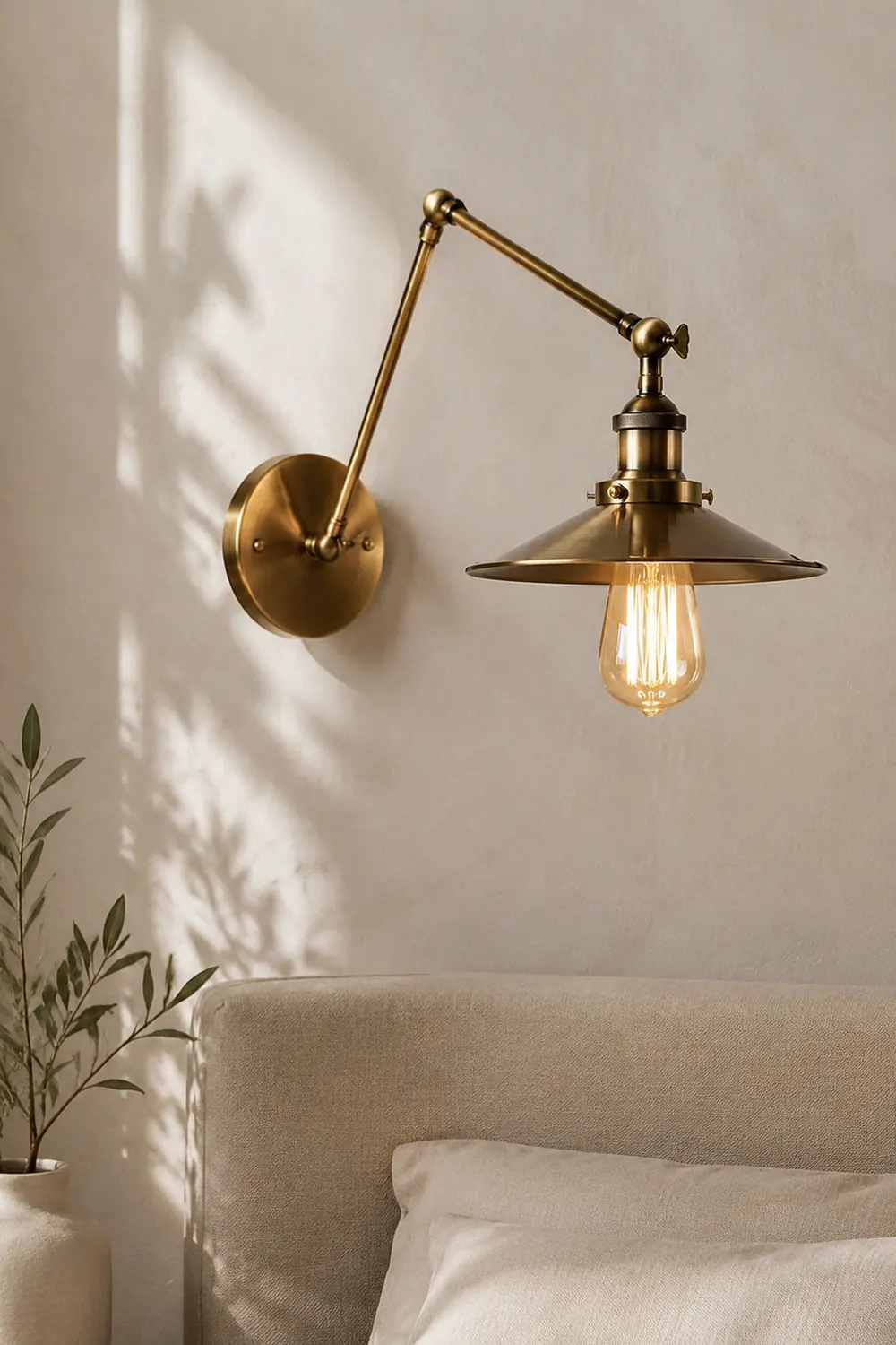 Alessio Vintage Adjustable Wall Lamp, Bedroom - Lumpaz