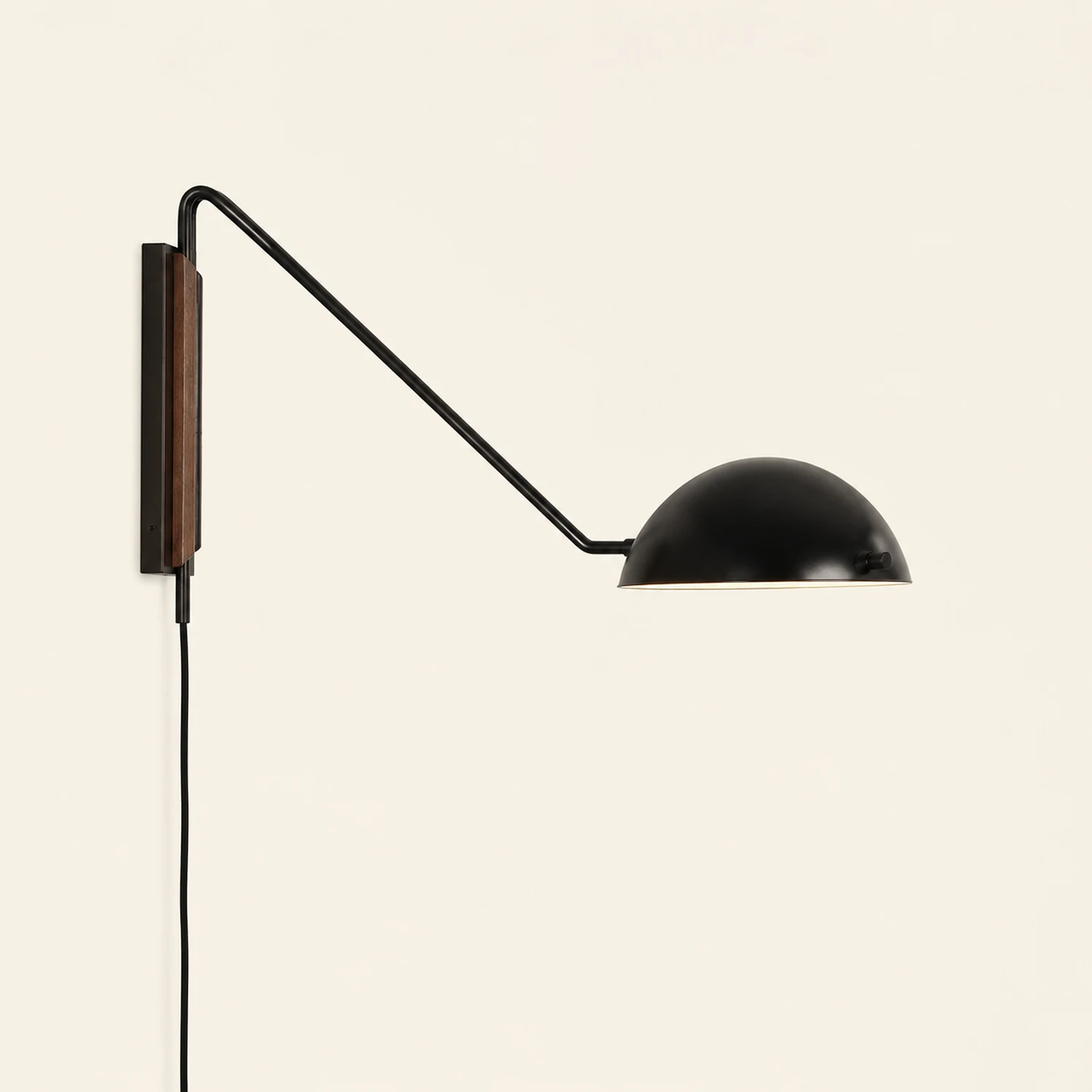 Brady Wall Lamp Modern, Metal Adjustable, Black/Gold, Living Room - Lumpaz