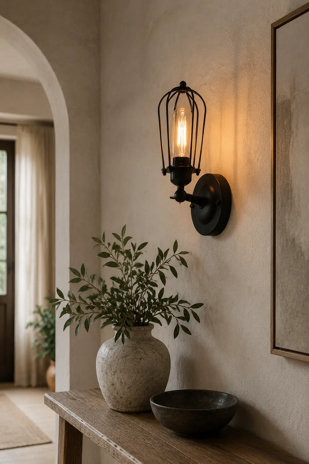 Alessio Vintage Iron Wall Lamp, Black/Rust/Bronze/Gold/Silver - Lumpaz