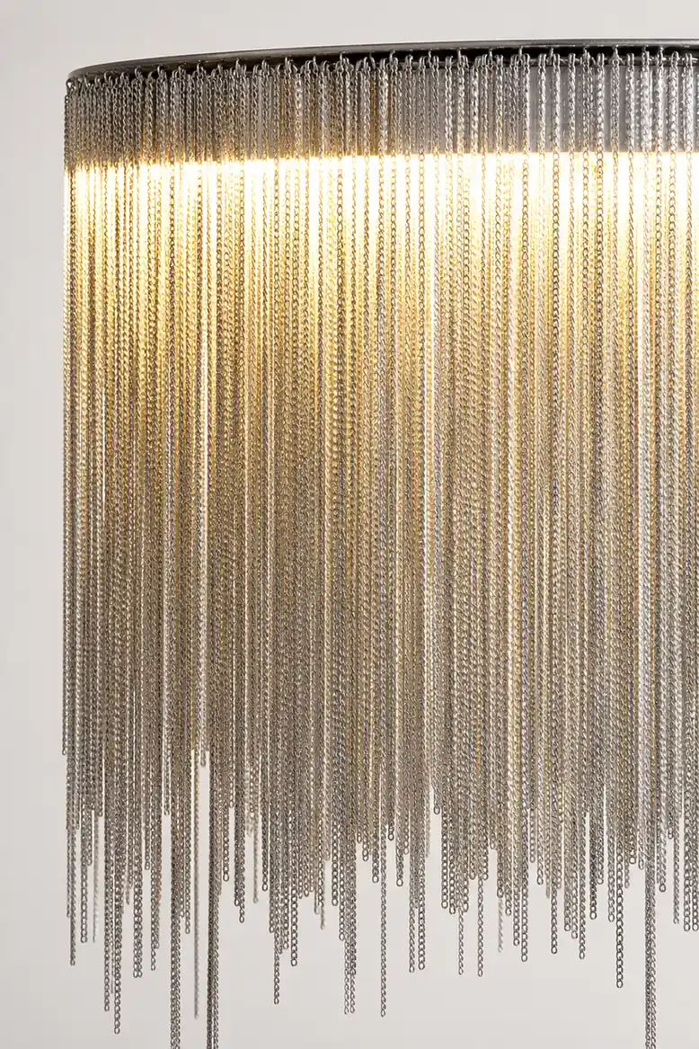 Colon Wall Lamp Decorative/Modern, Tassel Chain, Silver, Living Room - Lumpaz