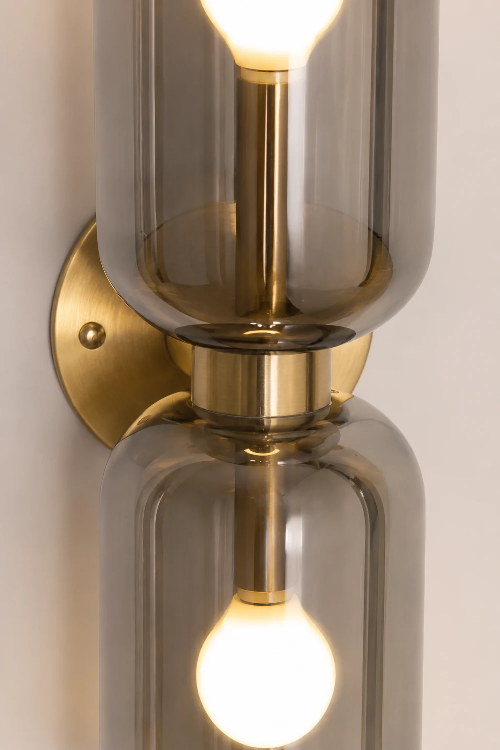 Meza Wall Lamp Simple Double-head, White/Blue/Gray/Chrome, Bedroom - Lumpaz