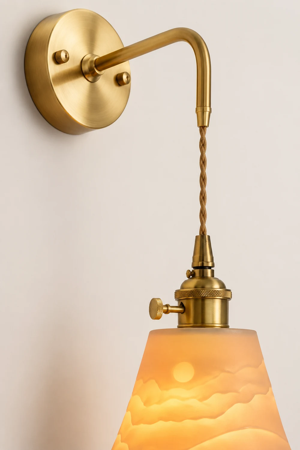 Lottie Modern Cone Wall Lamp, Metal/Ceramics - Lumpaz