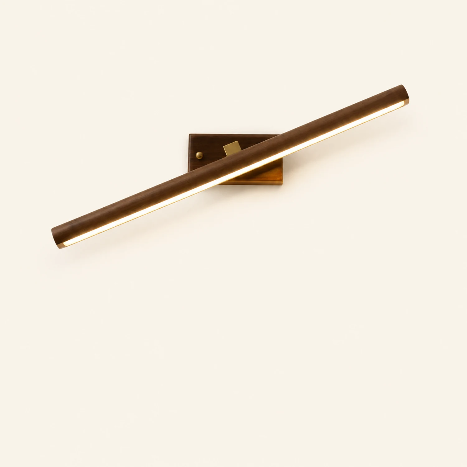 Ozawa Vanity Rotatable Mirror Front Vanity Wall Lamp, Wood - Lumpaz